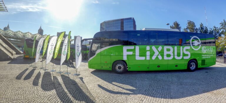 Lançamento do primeiro autocarro de longa distância 100% elétrico em Portugal, uma parceria FlixBus e EDP